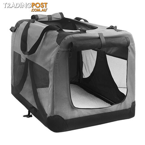 Large Portable Pet Soft Cage Puppy Dog Cat Crate Carrier Folding Kennel Grey