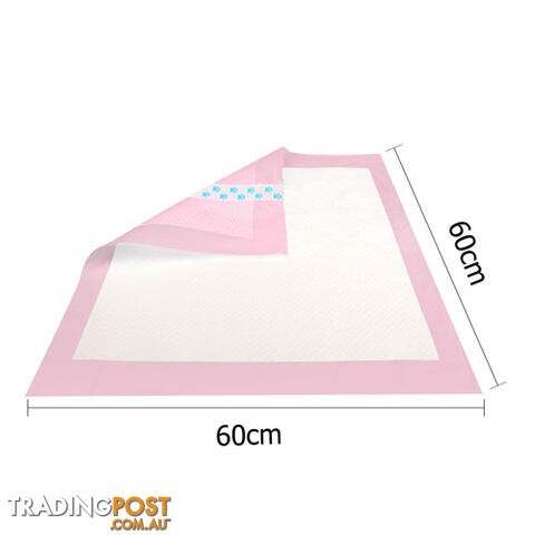 50 Puppy Toilet Pads Super Absorbent Pet Cat Dog Pee Potty Training Pad Pink