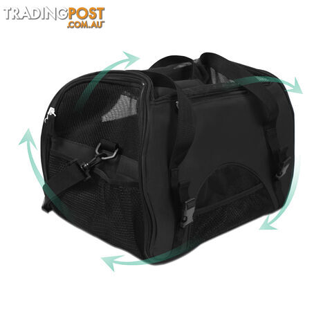 XLarge Pet Carrier Dog Cat Rabbit Soft Kennel Travel Crate Carring Bag Black