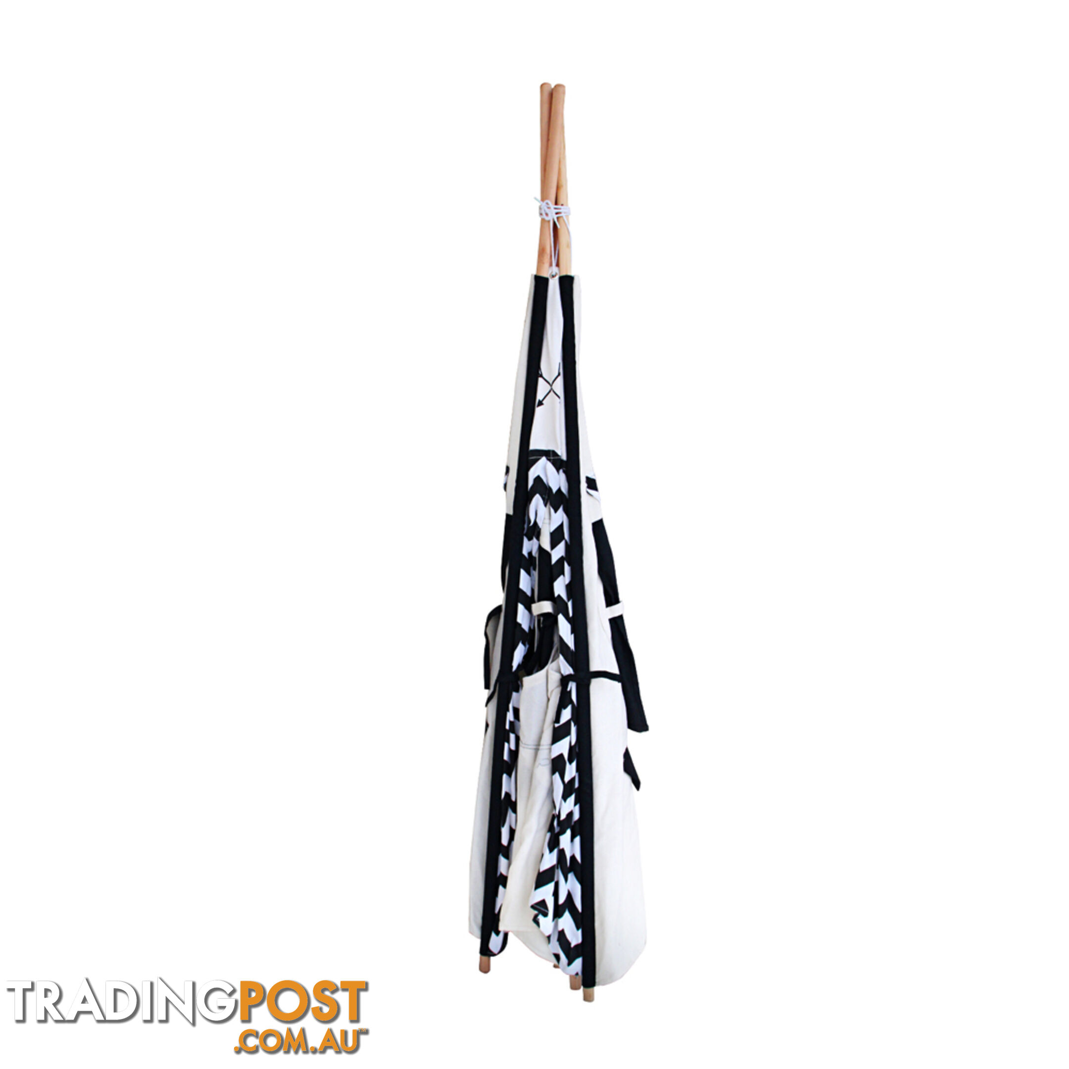 4 Poles Teepee Tent w/ Storage Bag Black