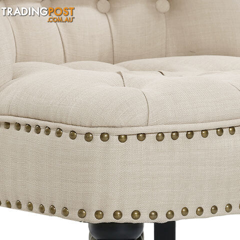 Lorraine Chair French Provincial Linen Fabric Sofa Amber Taupe