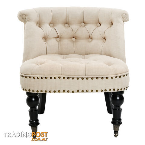 Lorraine Chair French Provincial Linen Fabric Sofa Amber Taupe