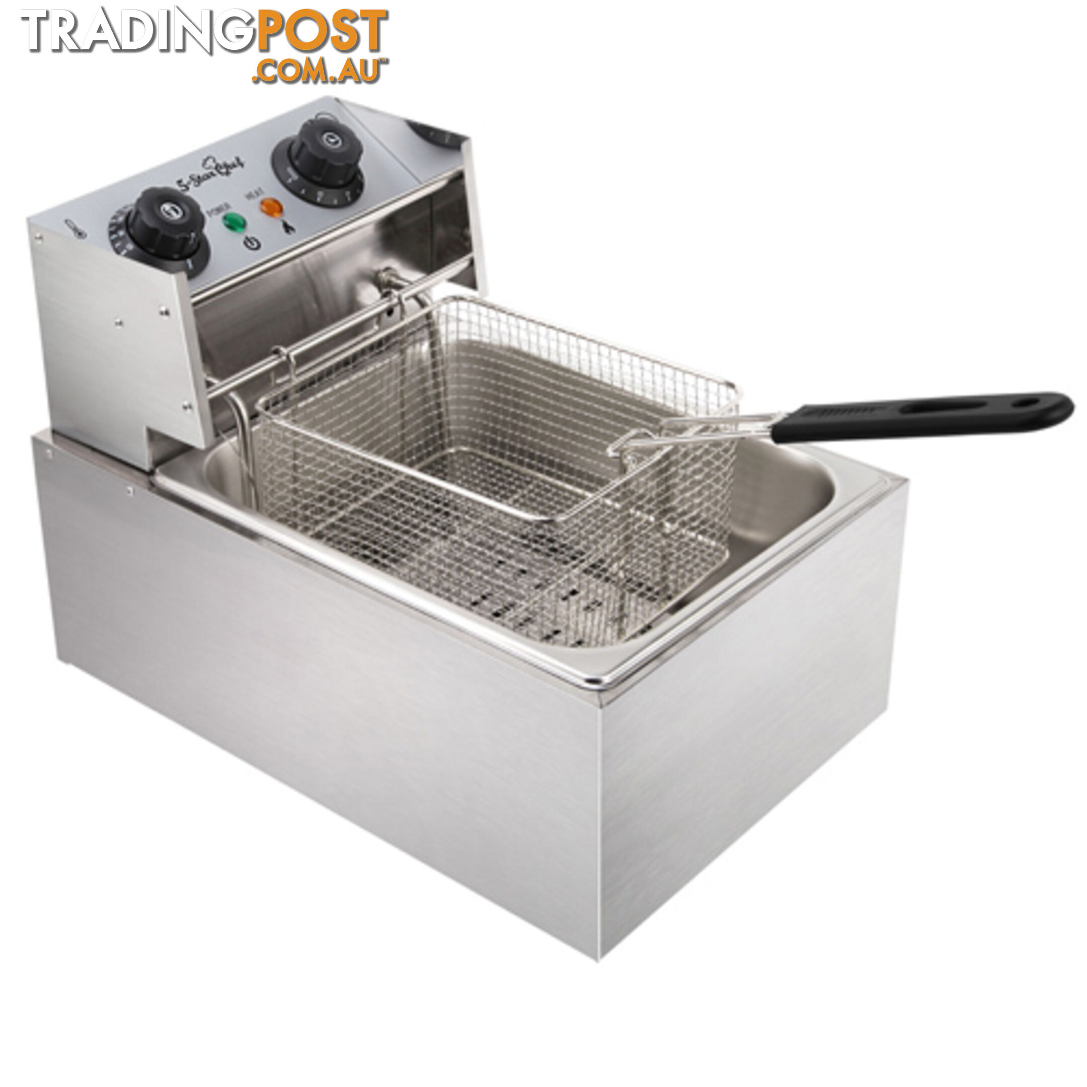 Commercial Deep Fryer 10L Single Basket Electric Fryer Chip Cooker Quick Heat