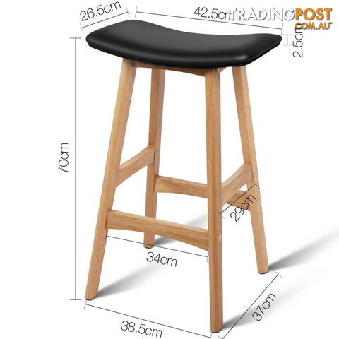 Set of 2 High Seat Barstools Black - photo 2 of 11
