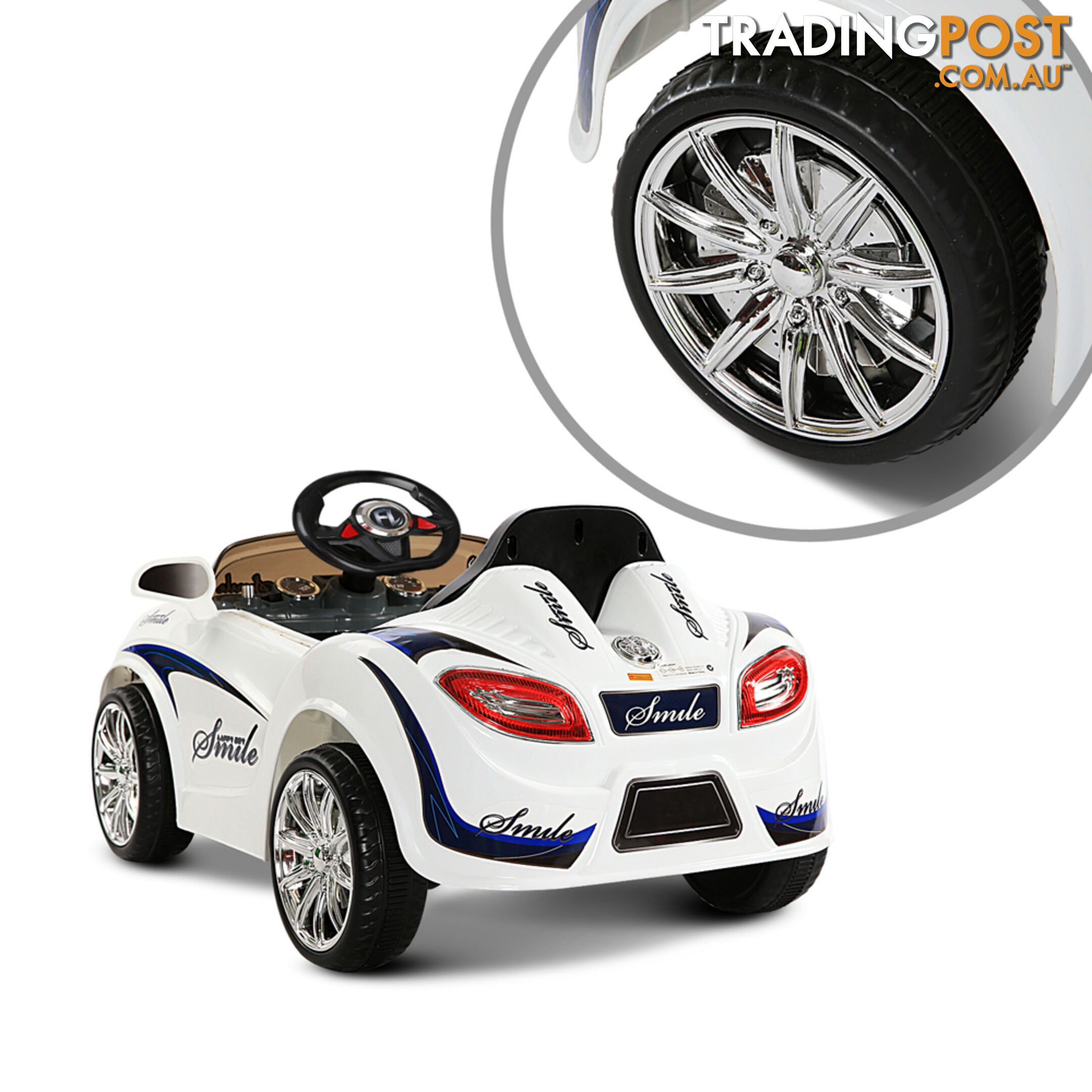 Children Electric Ride On Car 2 Speed Remote Kids Sports Toy Bugatti Style White