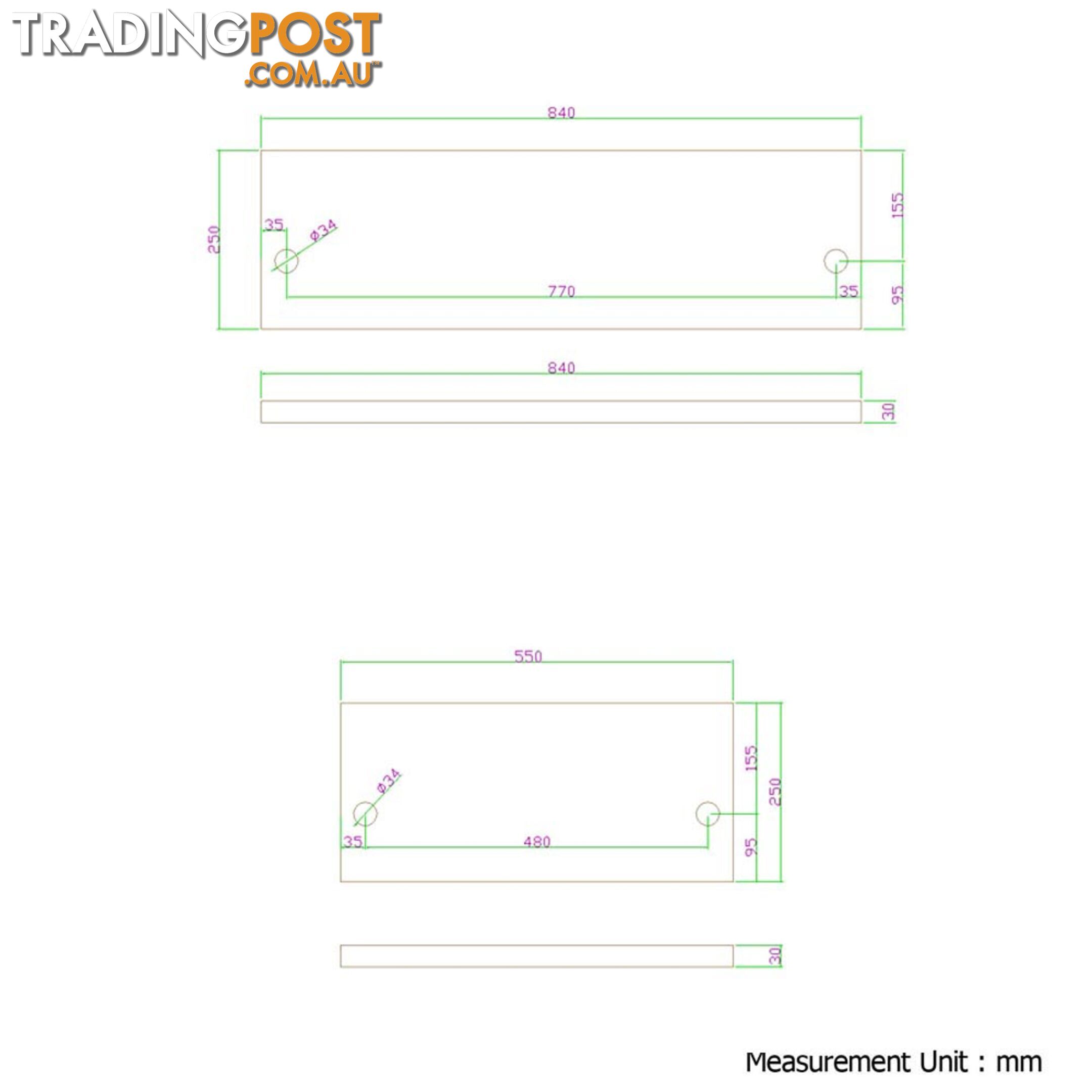 Rustic Industrial DIY Floating Pipe Shelf 3 Level