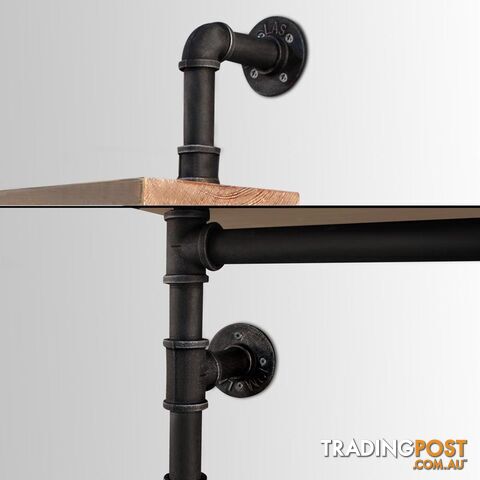 Rustic Industrial DIY Floating Pipe Shelf 3 Level