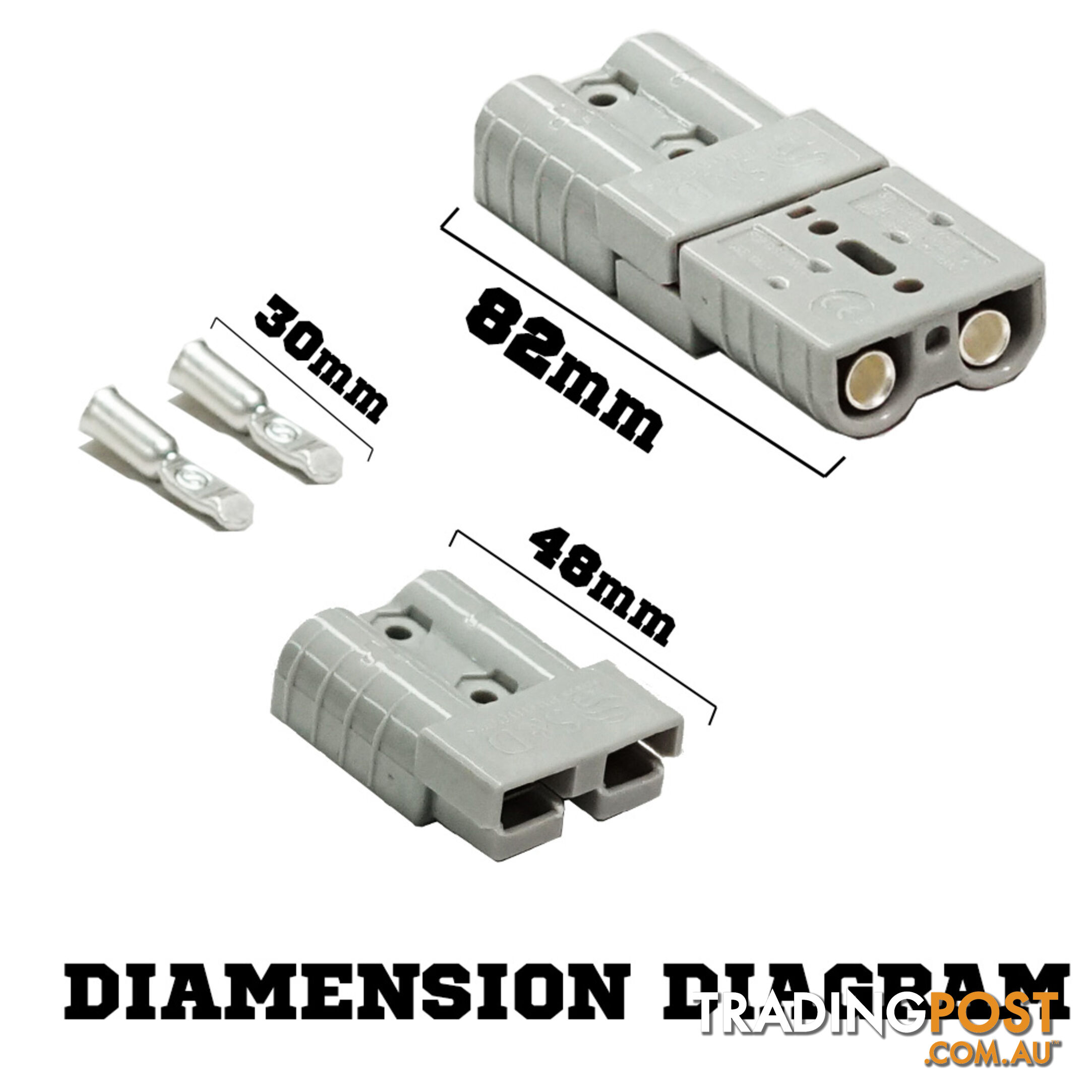 5X Premium Anderson Style Plug 50AMP Exterior Connector DC Power SOLAR CARAVAN