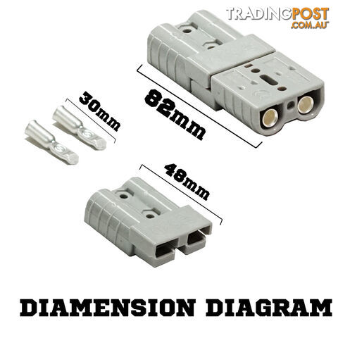 5X Premium Anderson Style Plug 50AMP Exterior Connector DC Power SOLAR CARAVAN