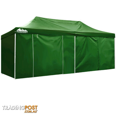 3m x 6m Folding Outdoor Gazebo Marquee Green