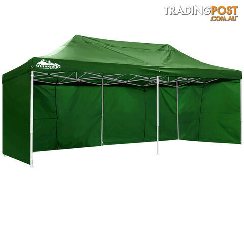 3m x 6m Folding Outdoor Gazebo Marquee Green