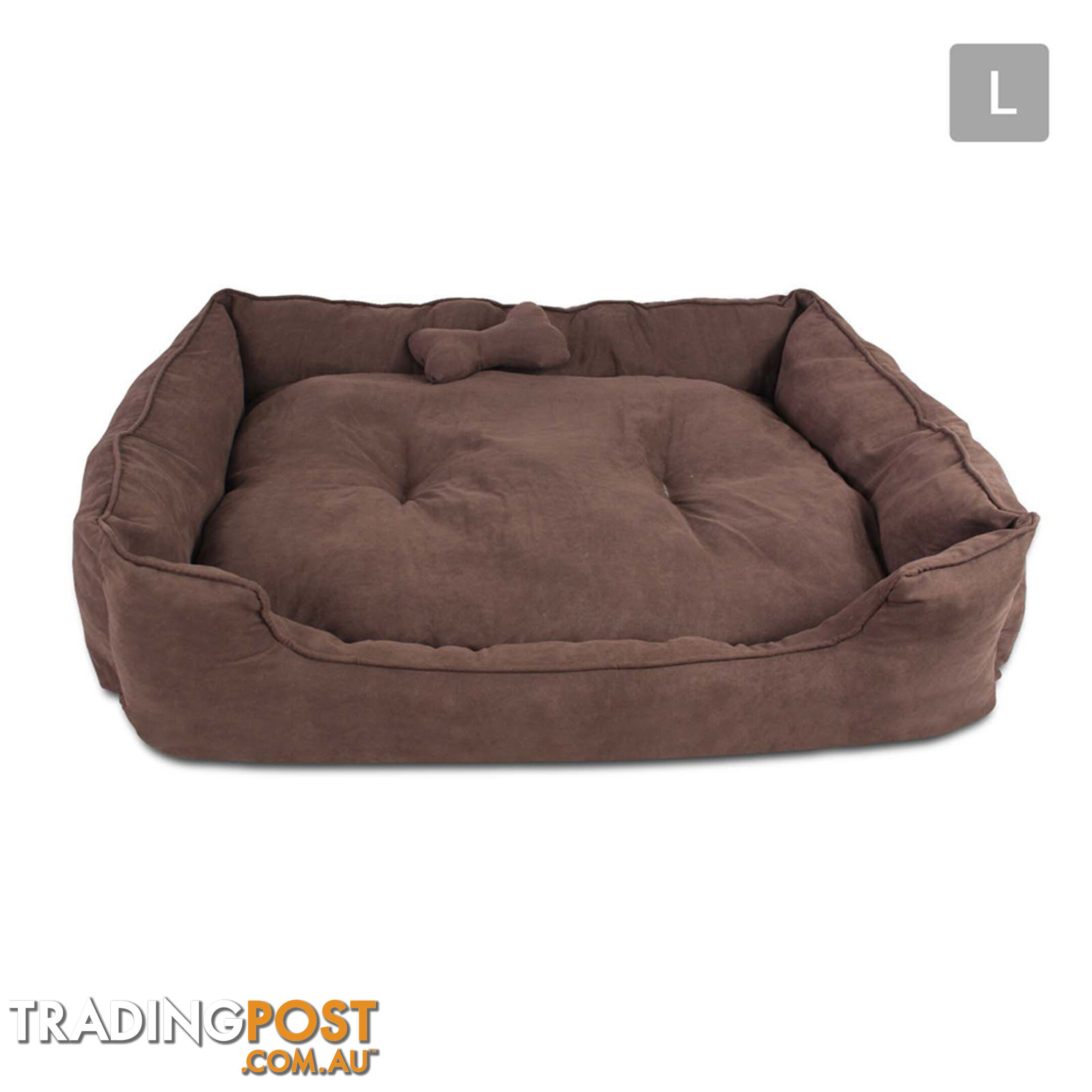 Deluxe Faux Suede Dog Bed Pet Cat Puppy Washable Soft Cushion Mat Basket Large