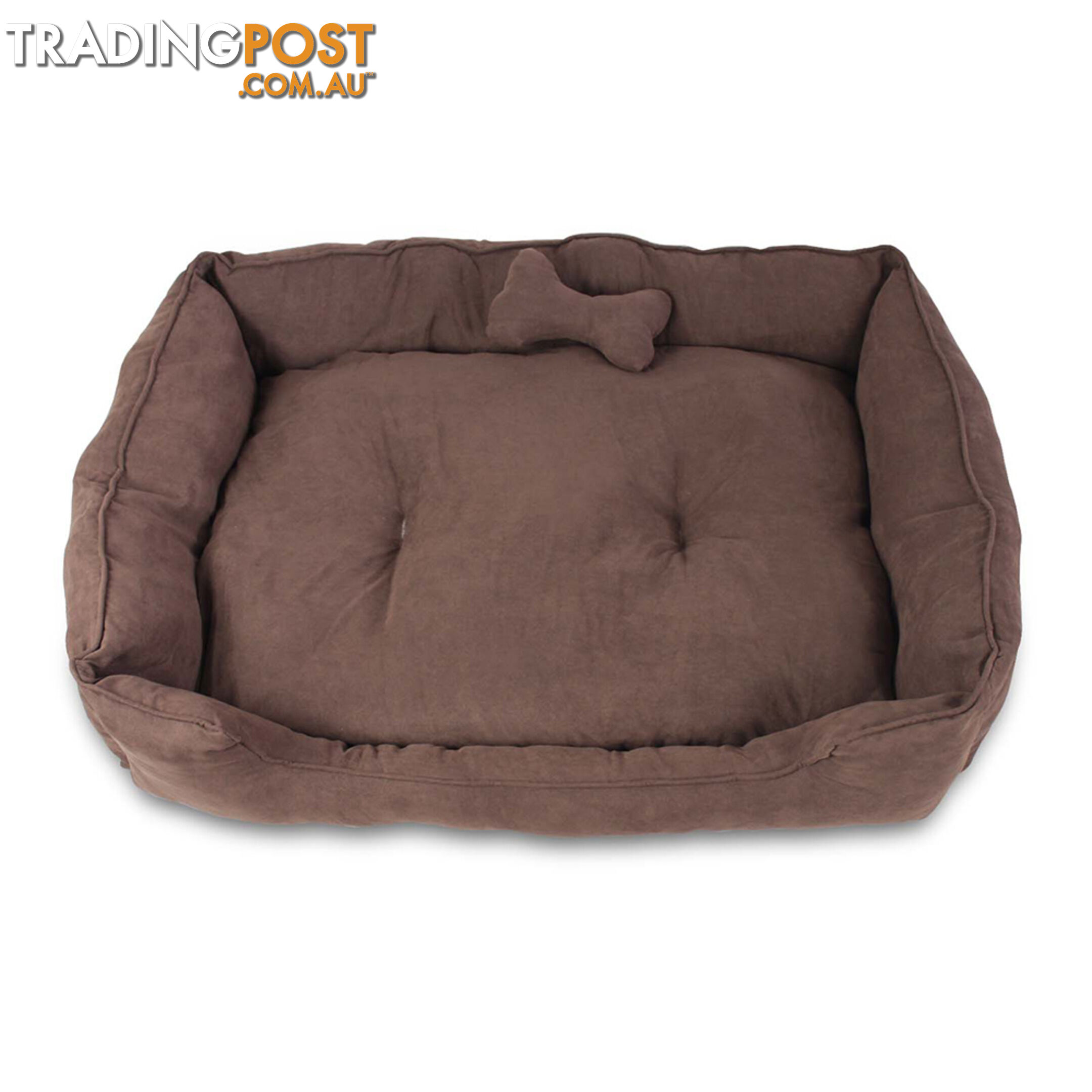 Deluxe Faux Suede Dog Bed Pet Cat Puppy Washable Soft Cushion Mat Basket Large