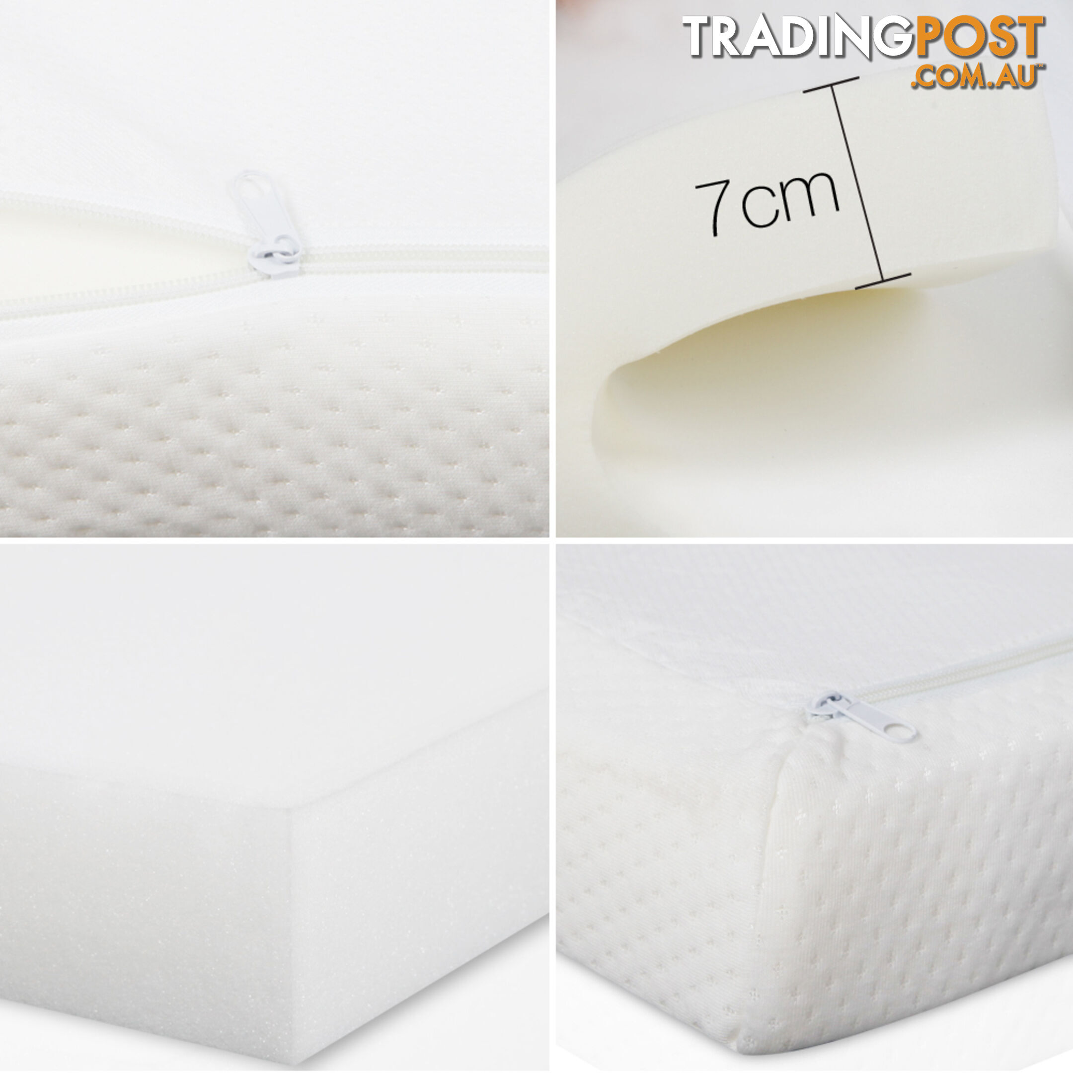 7cm Visco Elastic Memory Foam Mattress Topper High Density Underlay Single