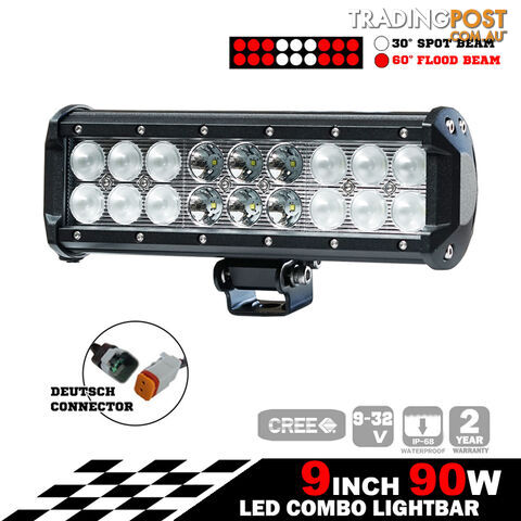9INCH 90W CREE LED LIGHT BAR COMBO WORK 4X4 OFFROAD SAVE ON 120W/126W