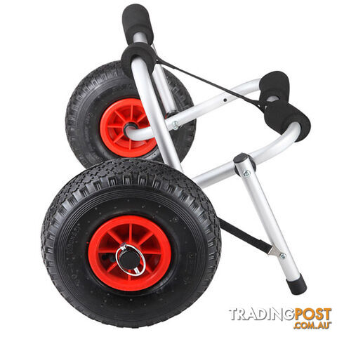 Aluminium Kayak Trolley Canoe Carrier Ski Collapsible Wheel Cart Boat 100kg