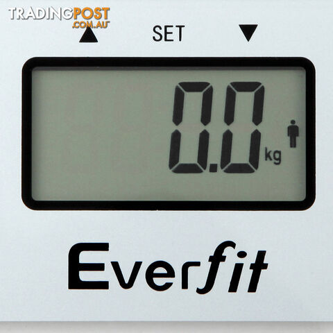 Glass Electronic Digital Body Fat Hydration Bathroom Scale Gym Weight White