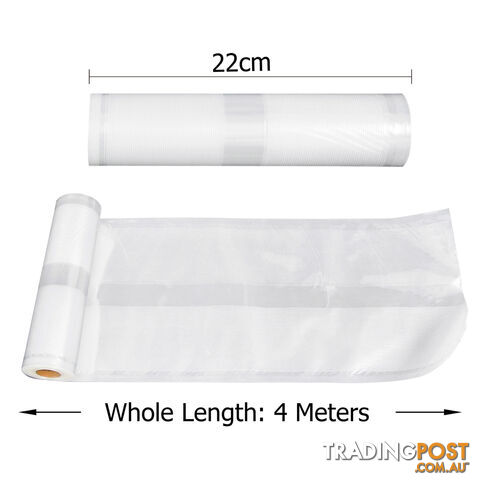 2x Vacuum Food Sealer Storage Rolls 22cm 28 cm