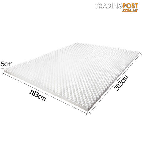 Premium 5cm Egg Crate Mattress Topper Anti-bacterial Underlay Protector King