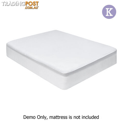 140GSM Terry Cotton Waterproof Mattress Protector Fully Fitted Bed Cover King