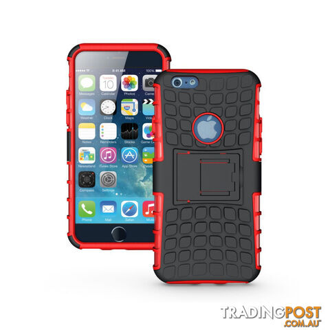 Rugged Heavy Duty Case Cover Accessories Red For iPhone 6 Plus 5.5 inch