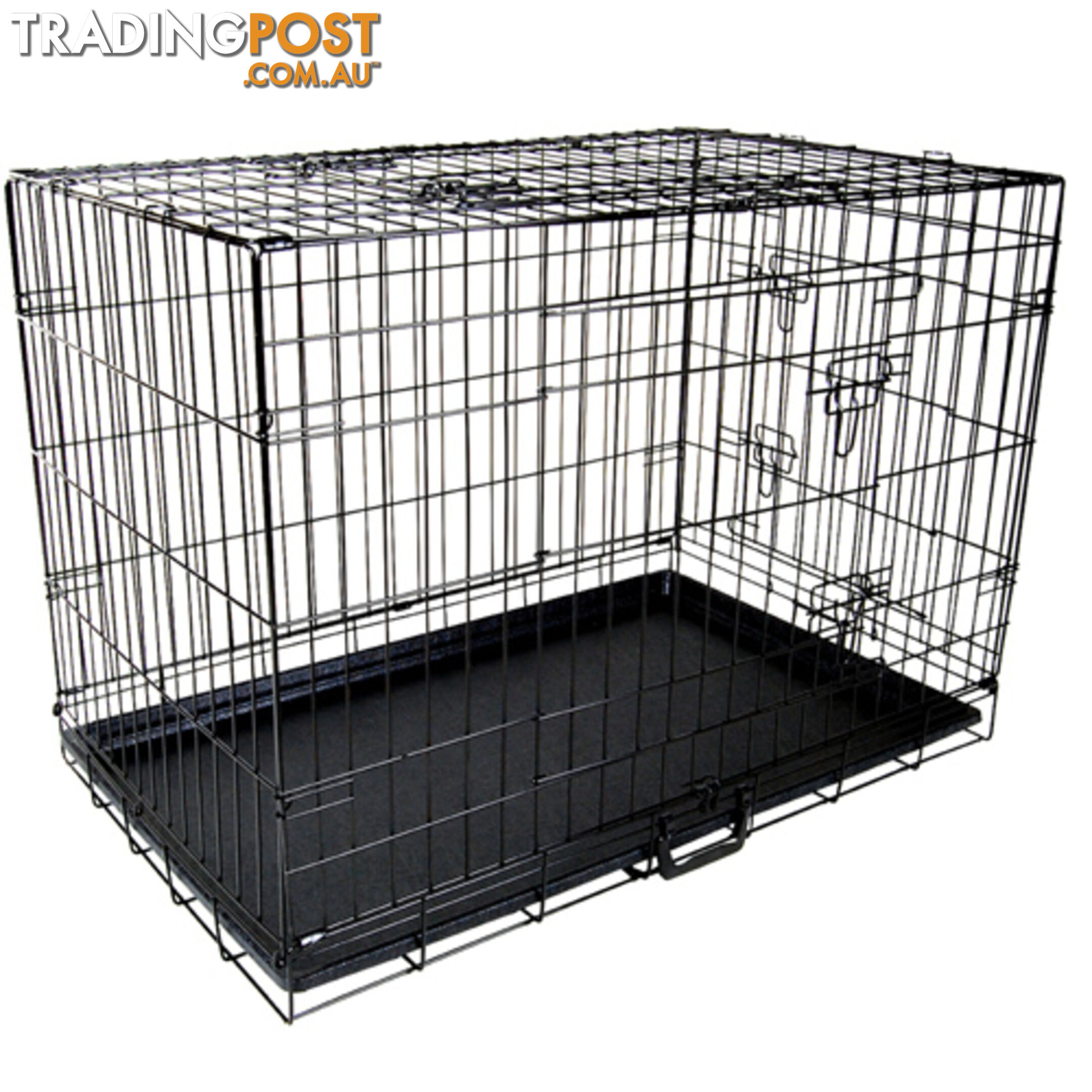 36&#34; Foldable Dog Cage Portable Crate Metal Fold Up Pet Cat Puppy House Kennel