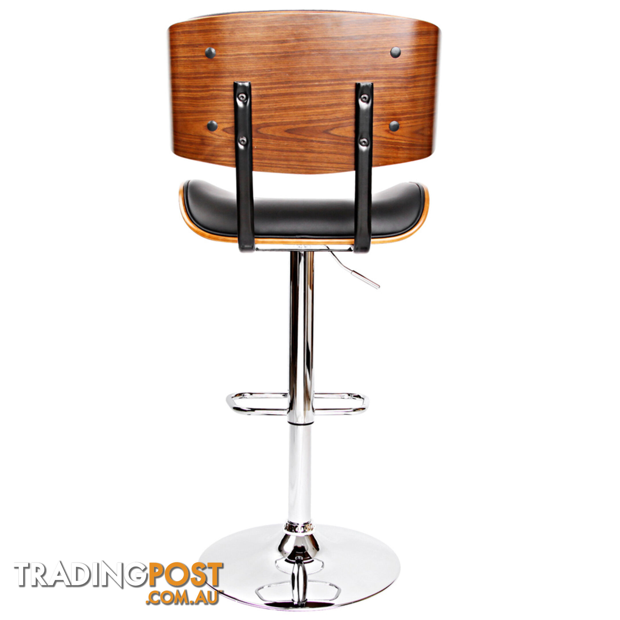 Sleek Wooden Barstool