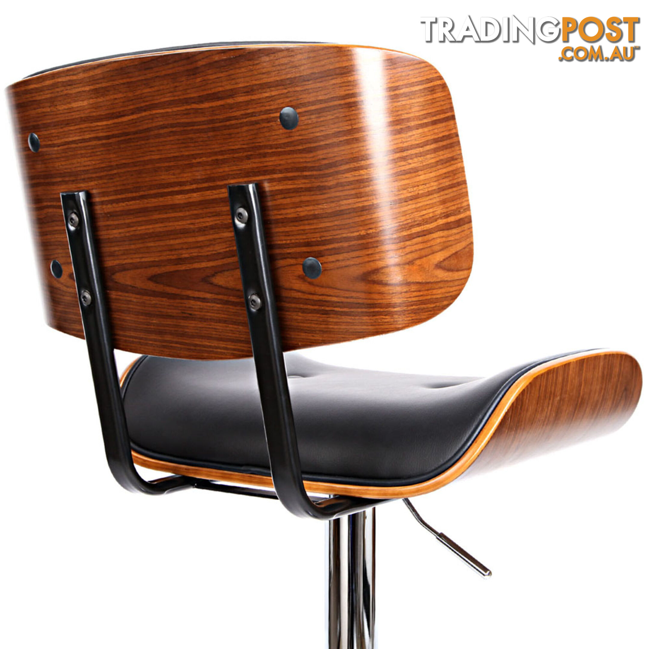 Sleek Wooden Barstool