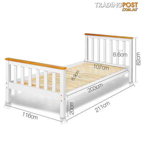 Pine Wood King Single Bed Frame