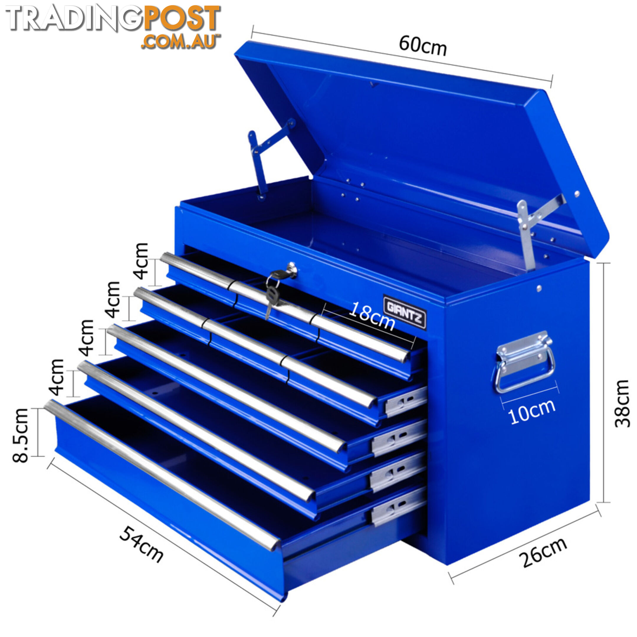 9 Drawers Tool Box Chest Blue