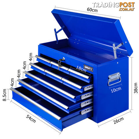 9 Drawers Tool Box Chest Blue