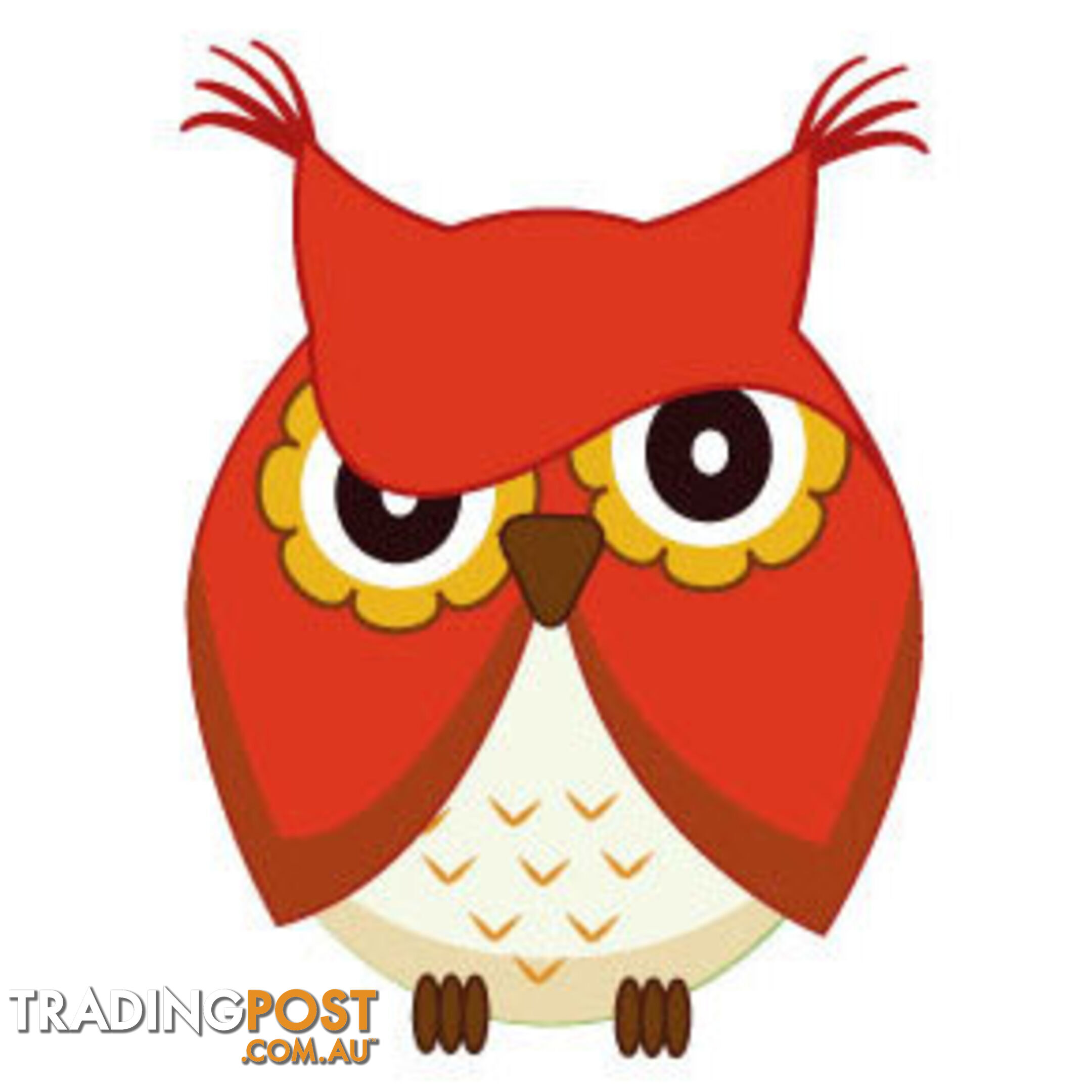 Cute red owl Wall Sticker - Totally Movable