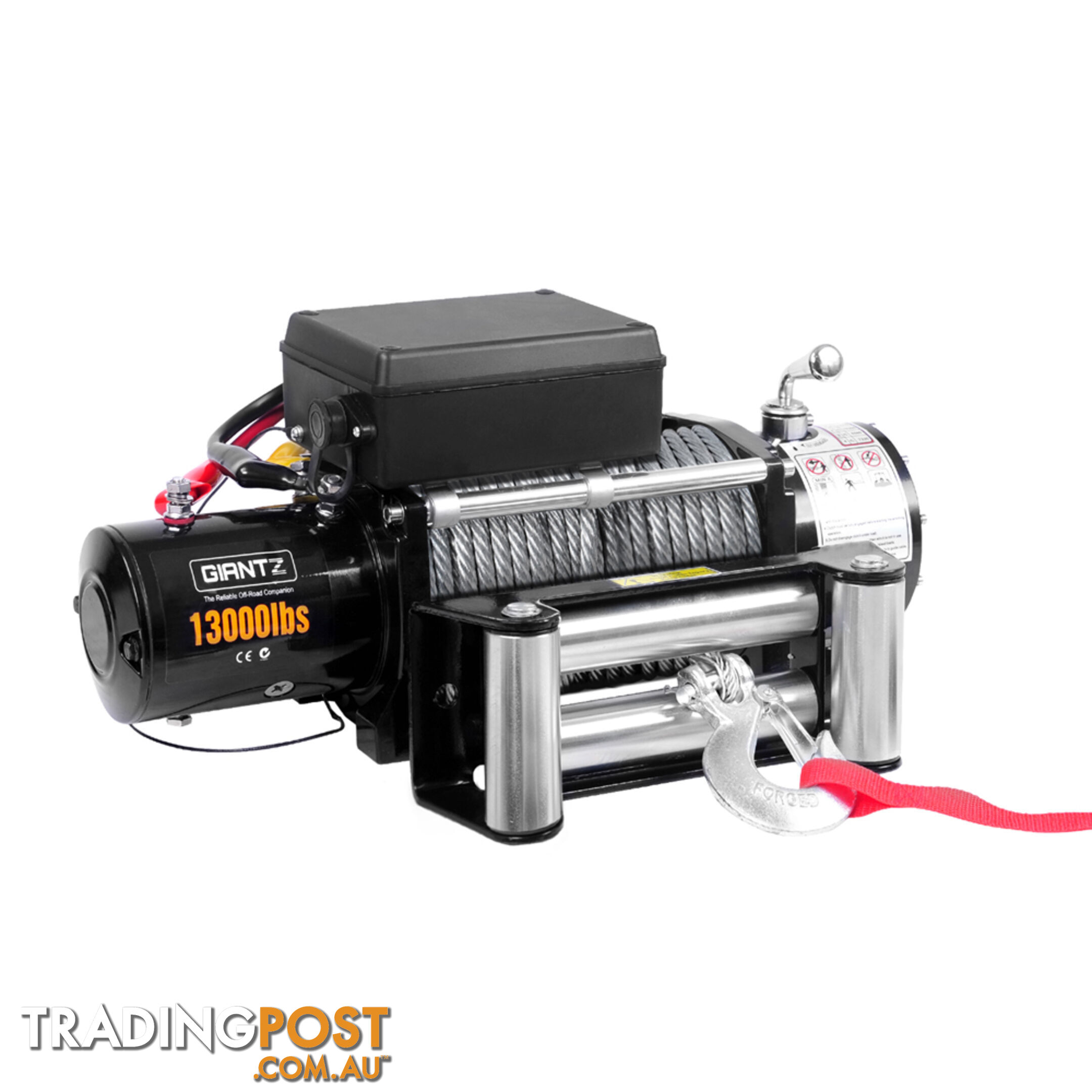 12V 13000 LBS Wireless Steel Cable Electric Winch