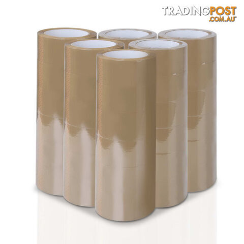 108 Rolls Packing Tape 48mm x 75m Shipping Box Carton Packaging Browntape