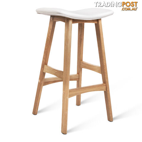 Set of 2 High Seat Barstools White - photo 4 of 10