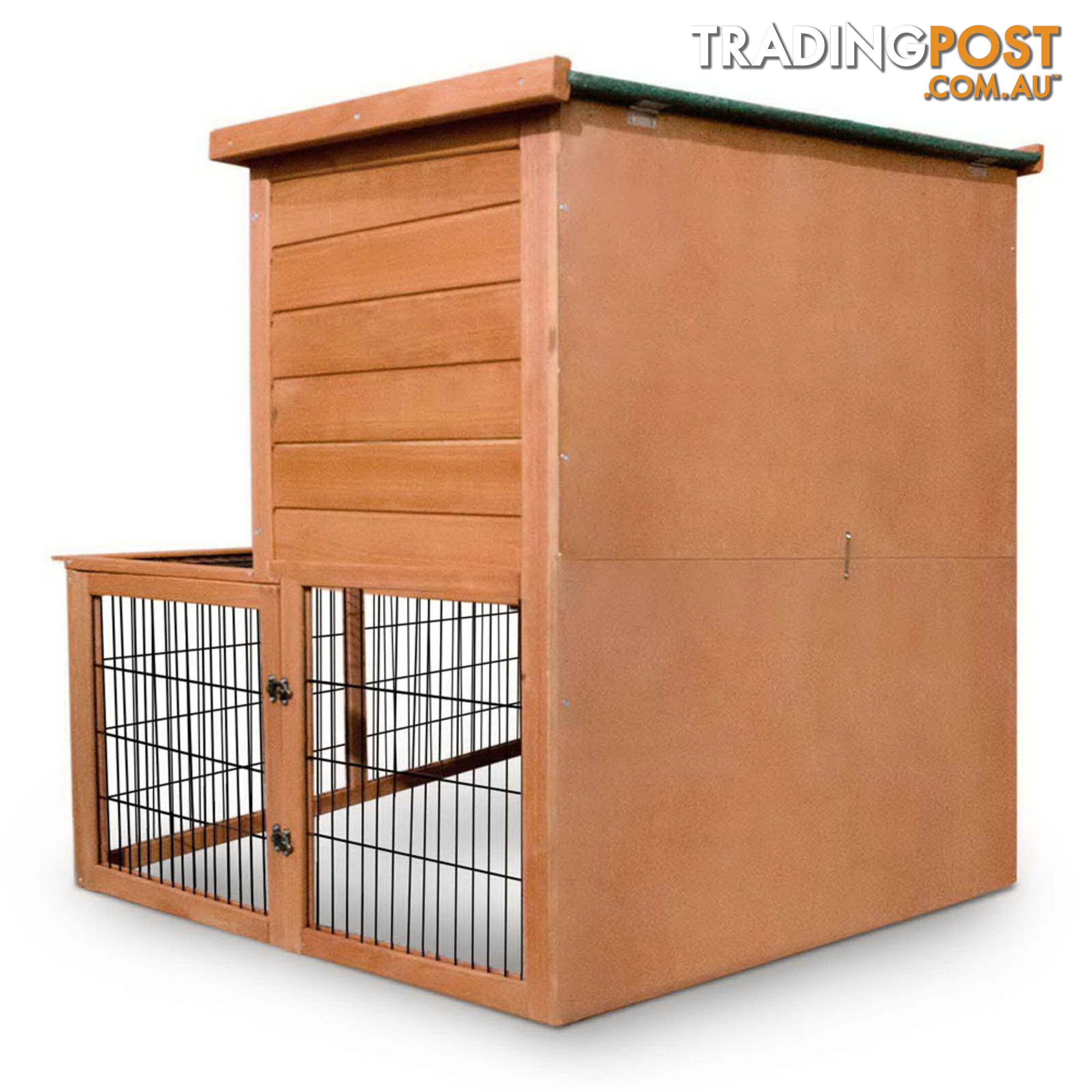 Deluxe 2 Storey Chicken Coop Guinea Pig Ferret Cage Rabbit Hutch Under Run