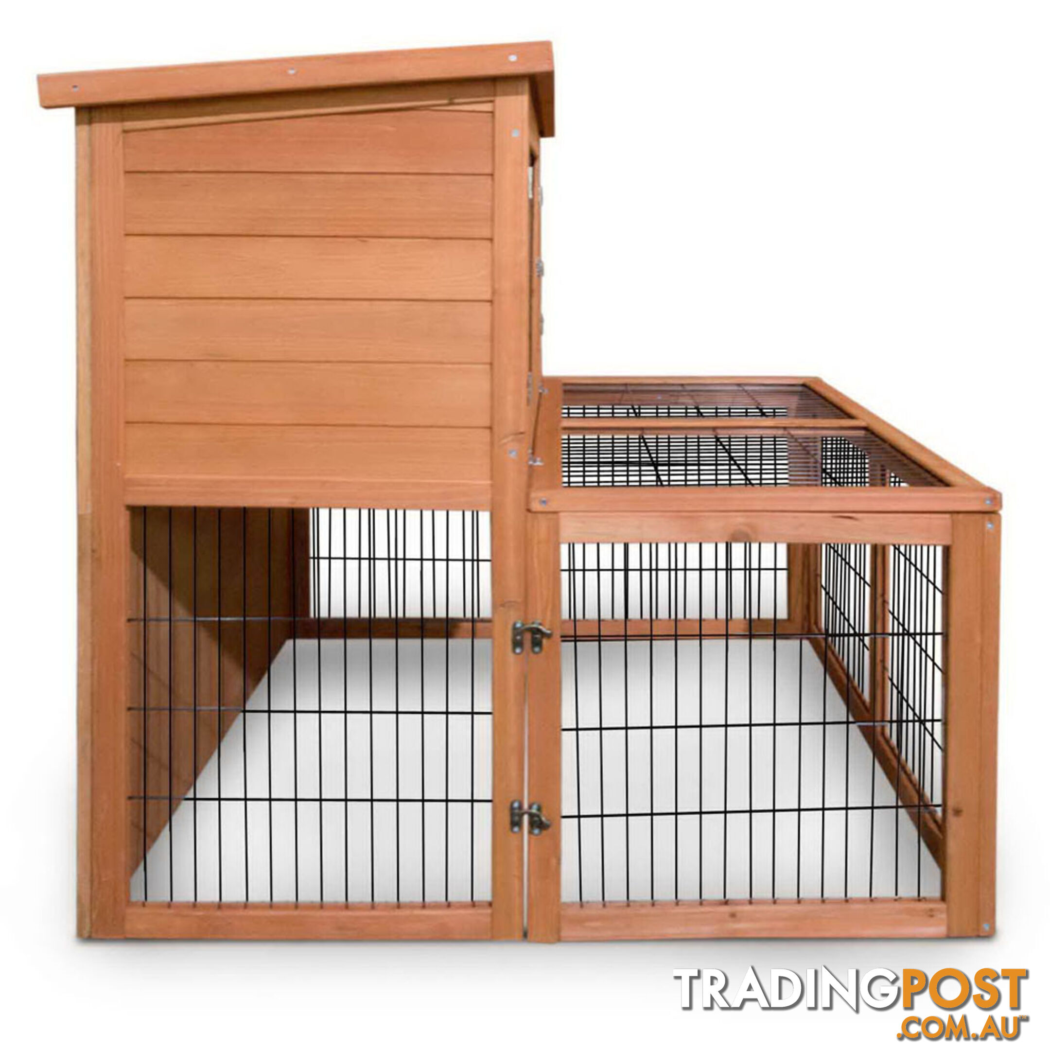 Deluxe 2 Storey Chicken Coop Guinea Pig Ferret Cage Rabbit Hutch Under Run