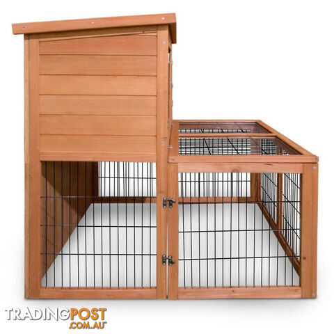 Deluxe 2 Storey Chicken Coop Guinea Pig Ferret Cage Rabbit Hutch Under Run