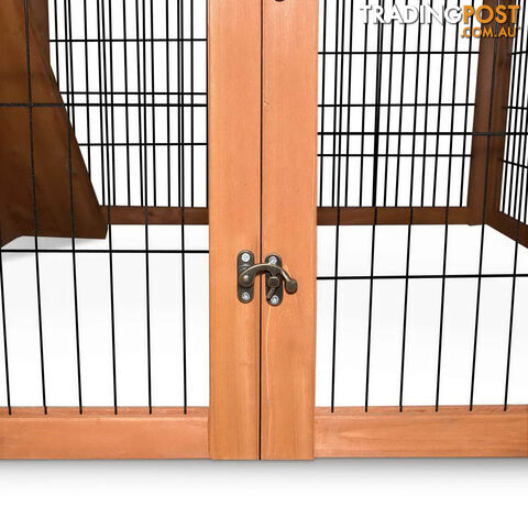 Deluxe 2 Storey Chicken Coop Guinea Pig Ferret Cage Rabbit Hutch Under Run