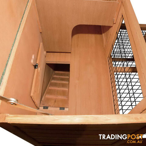 Deluxe 2 Storey Chicken Coop Guinea Pig Ferret Cage Rabbit Hutch Under Run