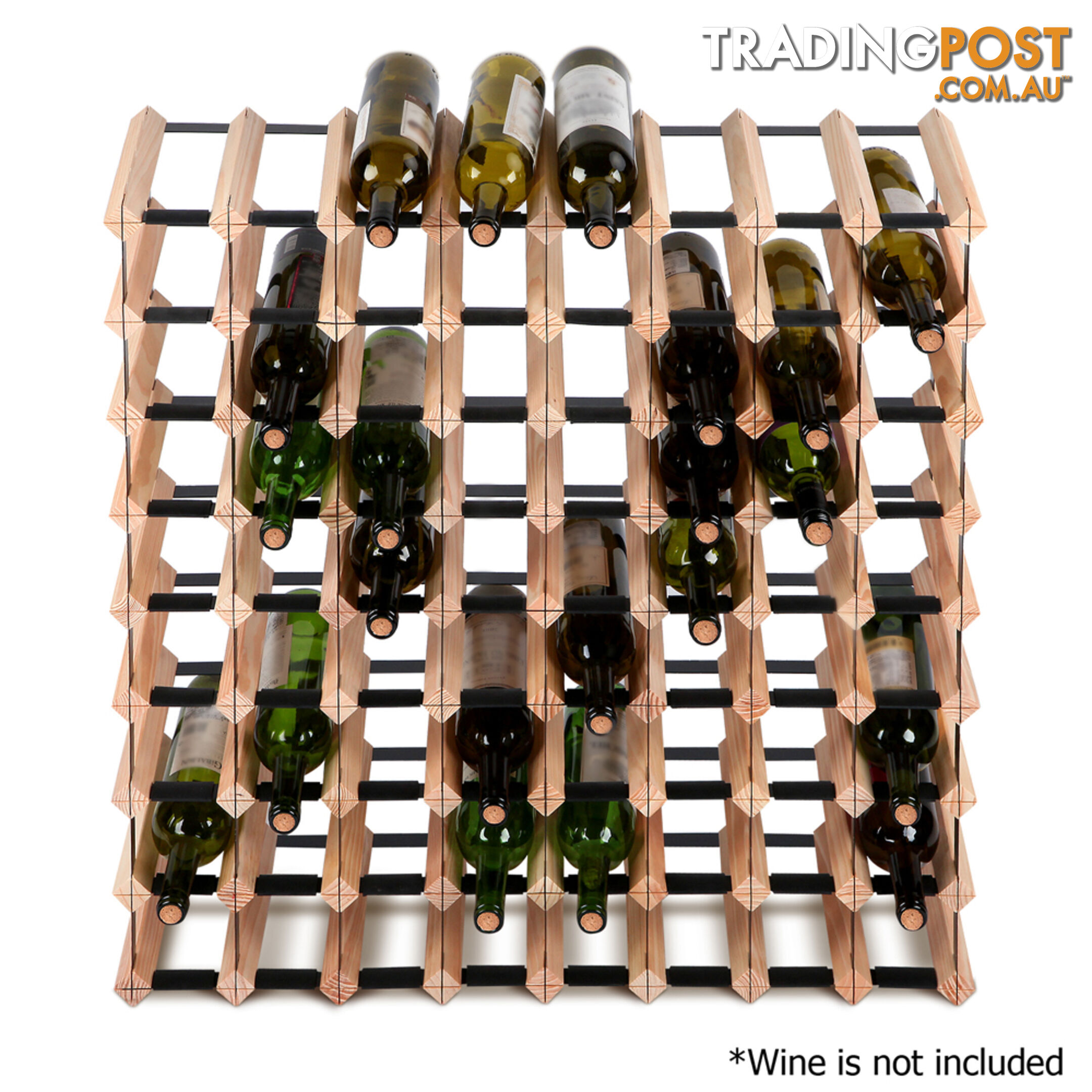 72 Bottles Timber Wine Rack Wooden Shelf Cellar Storage Vintry Stand Cabinet