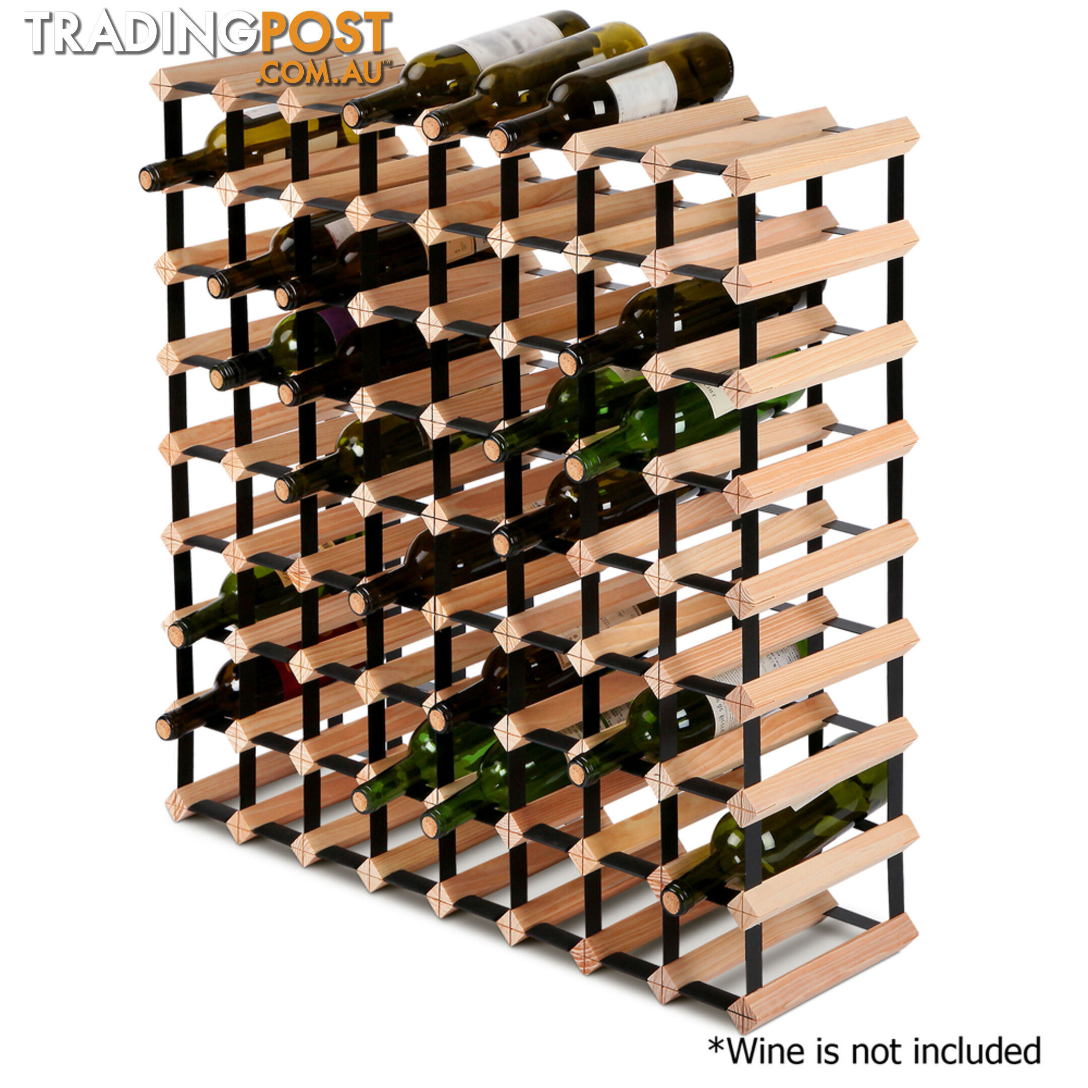 72 Bottles Timber Wine Rack Wooden Shelf Cellar Storage Vintry Stand Cabinet