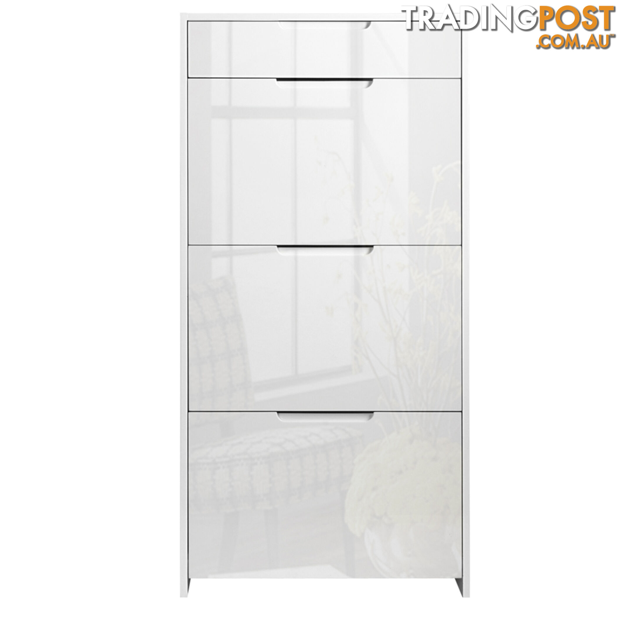 High Gloss Shoe Cabinet Rack White