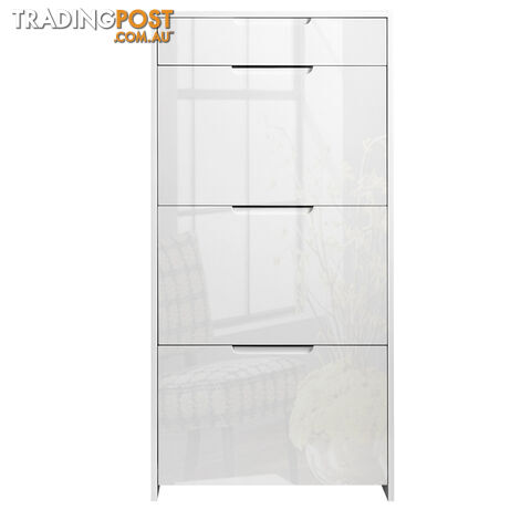 High Gloss Shoe Cabinet Rack White