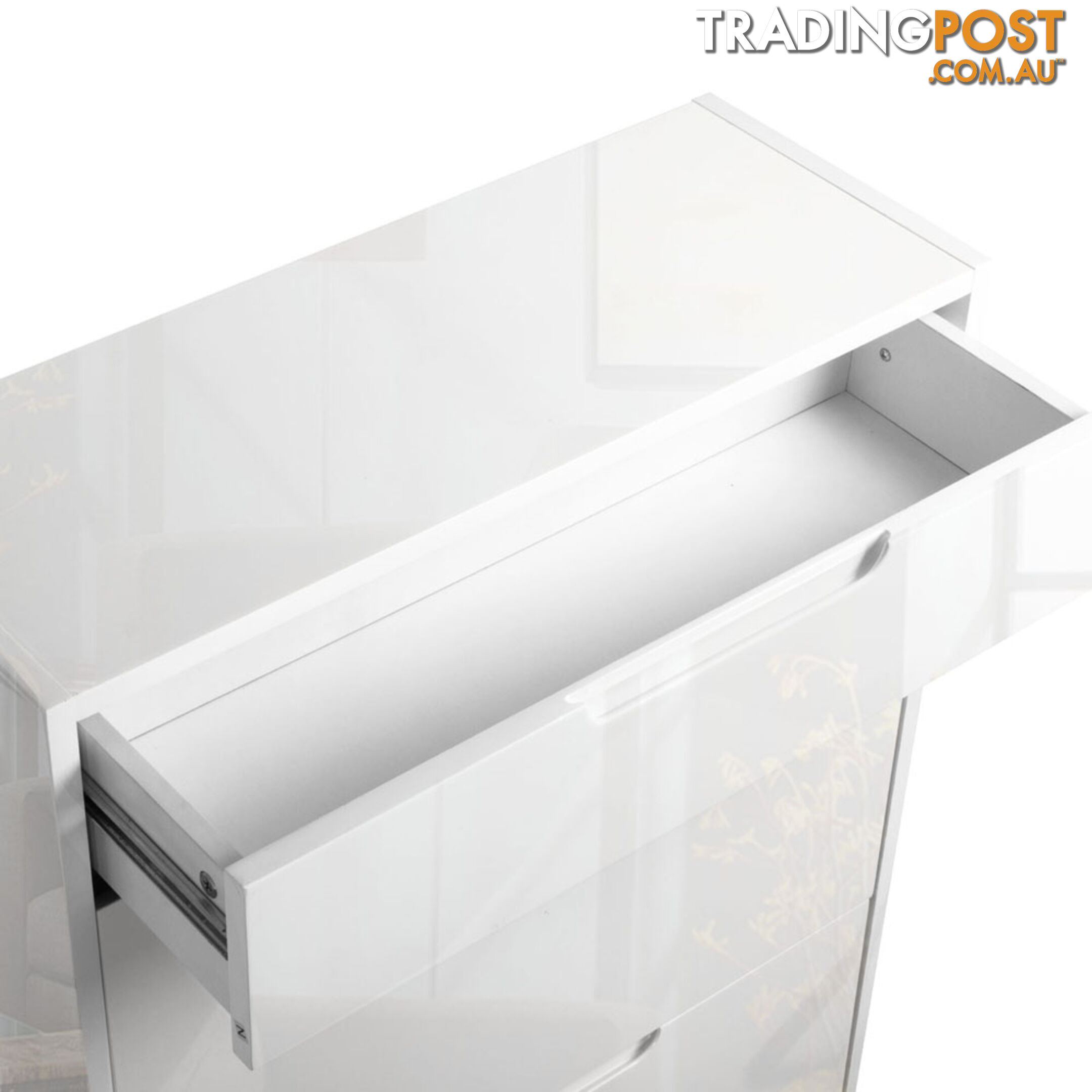 High Gloss Shoe Cabinet Rack White