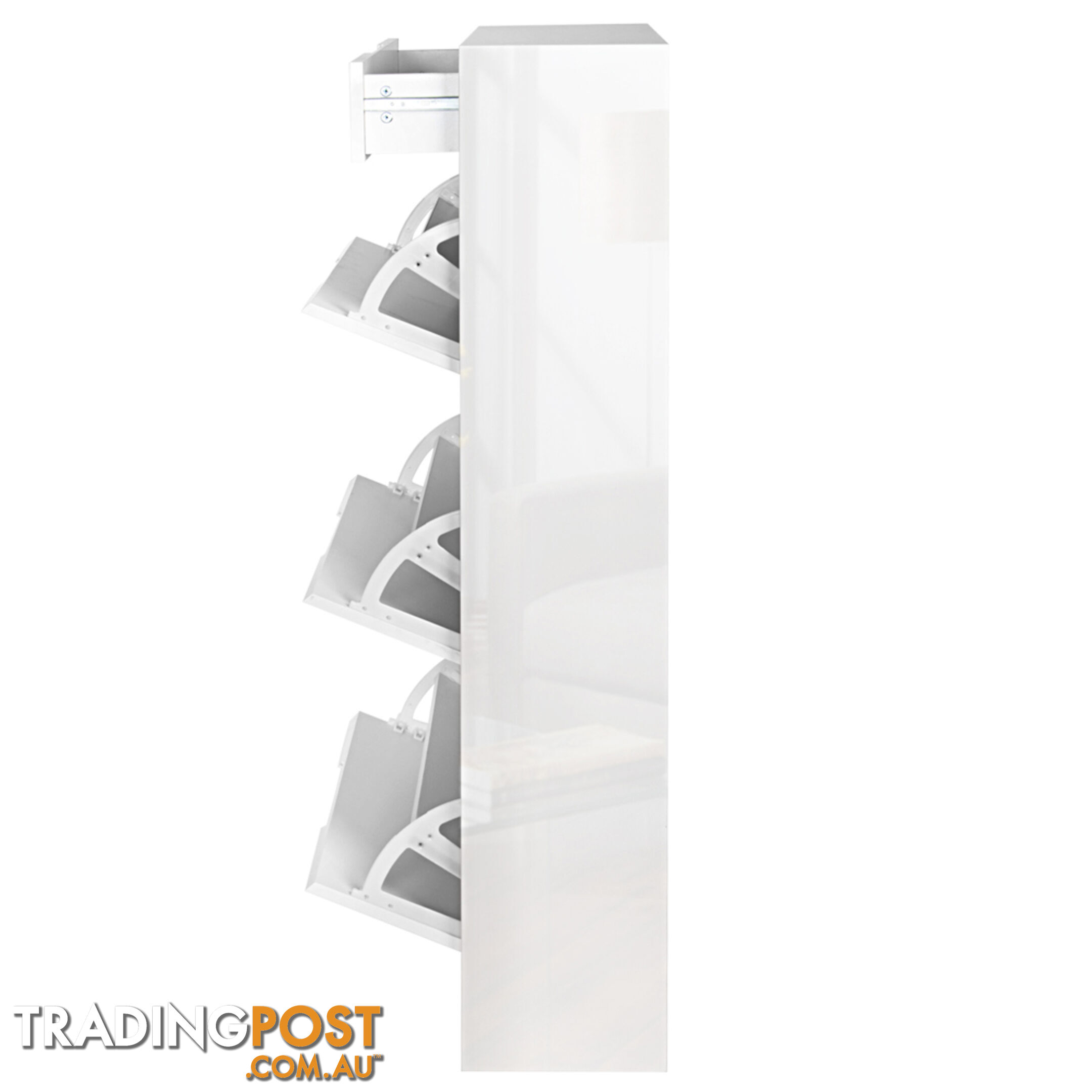 High Gloss Shoe Cabinet Rack White