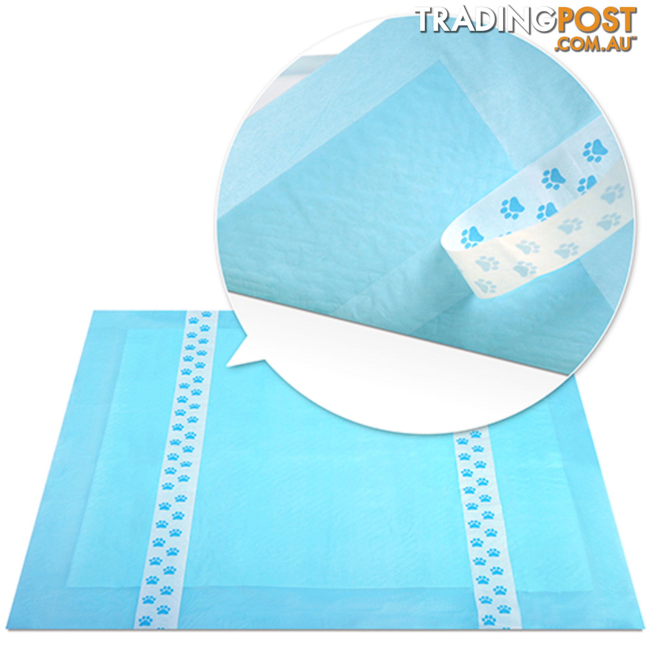 50 Puppy Toilet Pads Super Absorbent Pet Cat Dog Pee Potty Training Pad Blue