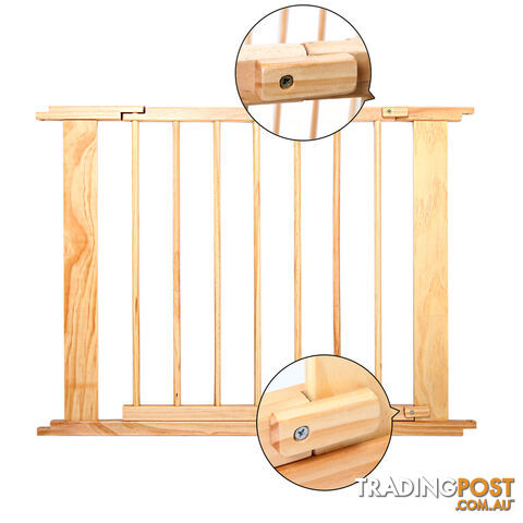 8 Panel Sturdy Baby Playpen Natural Wooden Kids Toddler Safety Divider Gate