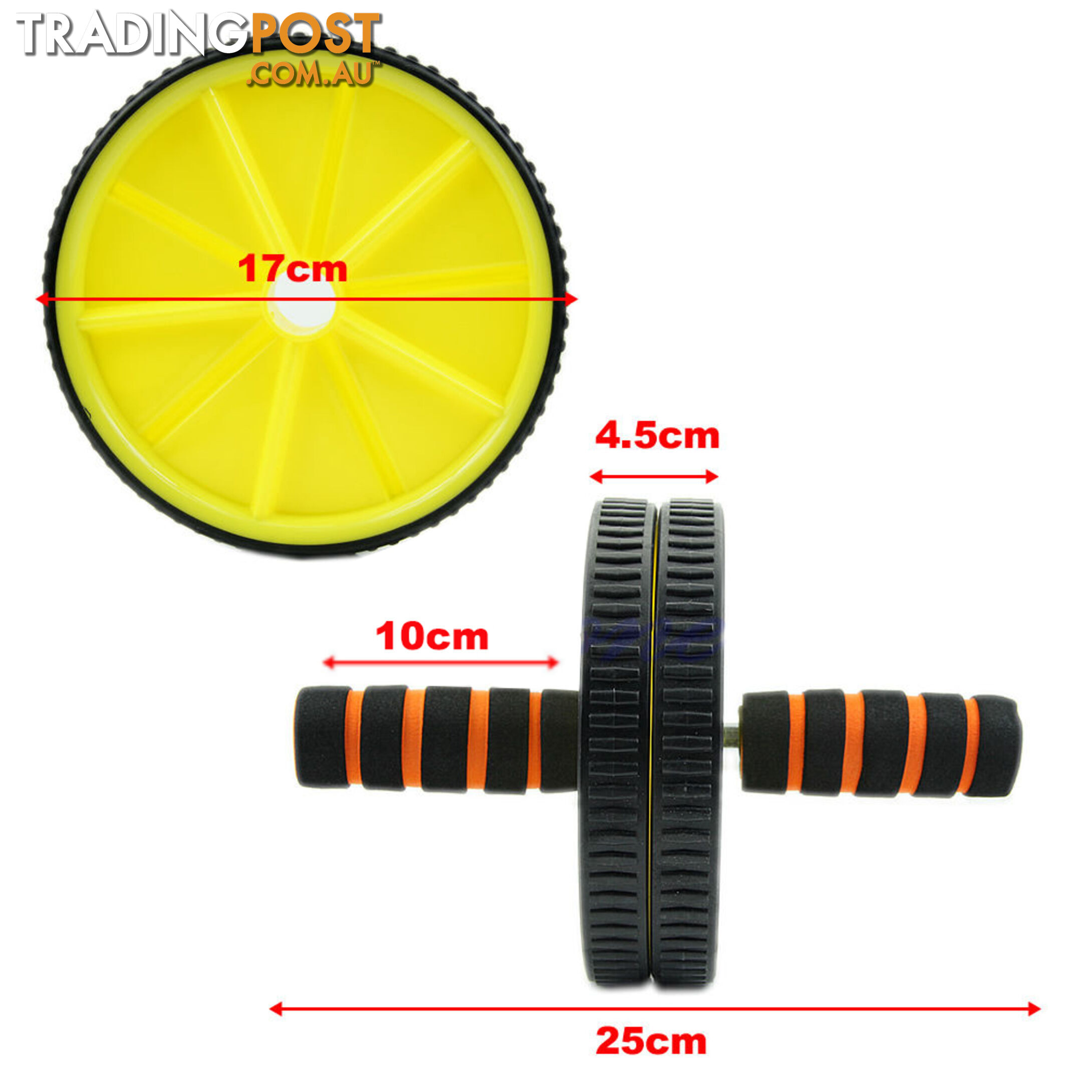 ABS Abdominal Exercise Wheel Gym Fitness Machine Body Strength Traning Roller