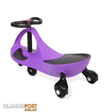 Swing Car Kids Ride On Toy Pedal Free Swivel Slider Safe Speed Wiggle Scooter PU